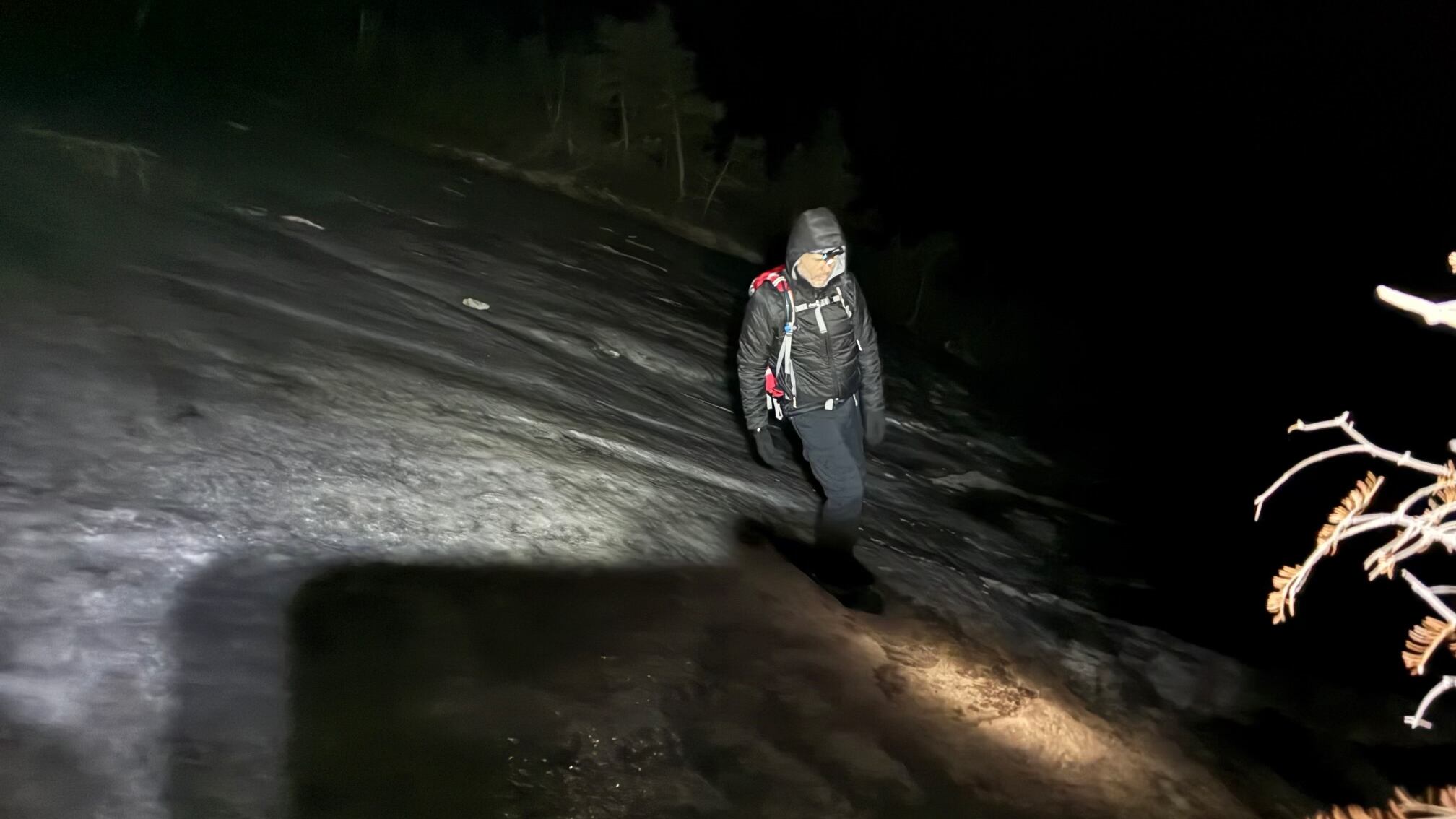 Forest rangers say hiker lost his crampons on icy ledge at Mount Colden Trap Dike.
Courtesy: New York DEC