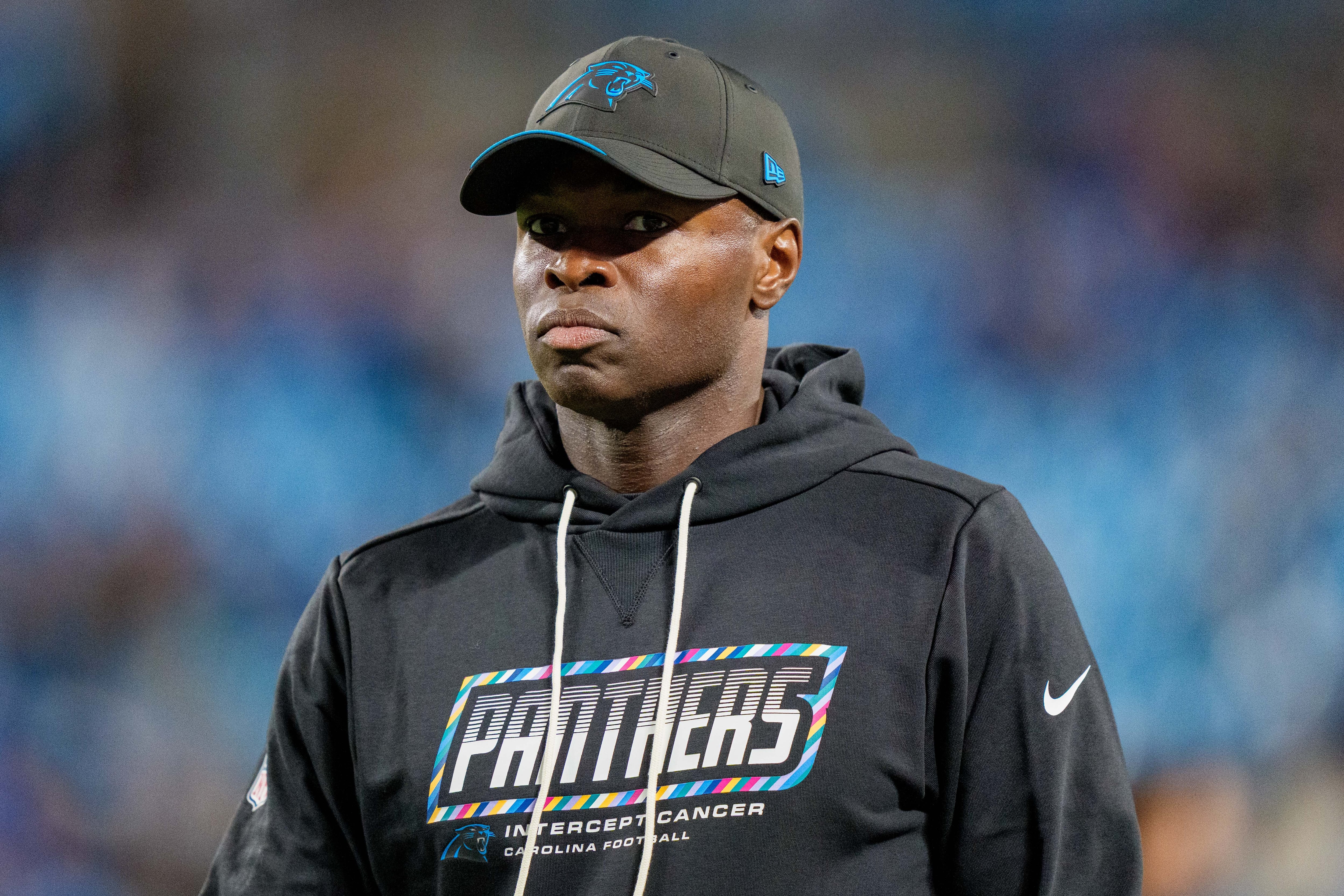 The Carolina Panthers fired defensive coordinator Ejiro Evero after the Week 8 loss to Green Bay.