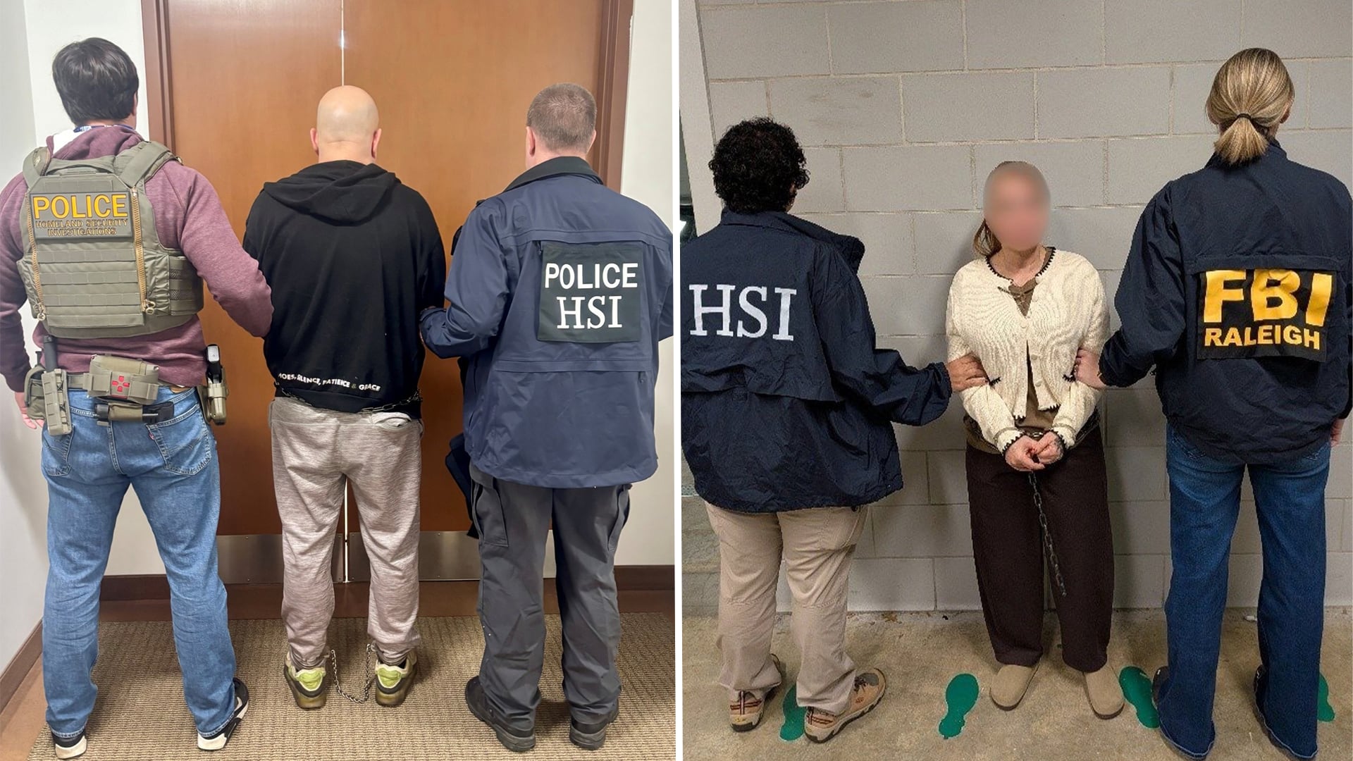 The U.S. Department of Justice posted these pictures on social media after announcing that 18 people were charged with illegally voting in North Carolina's 2024 election.