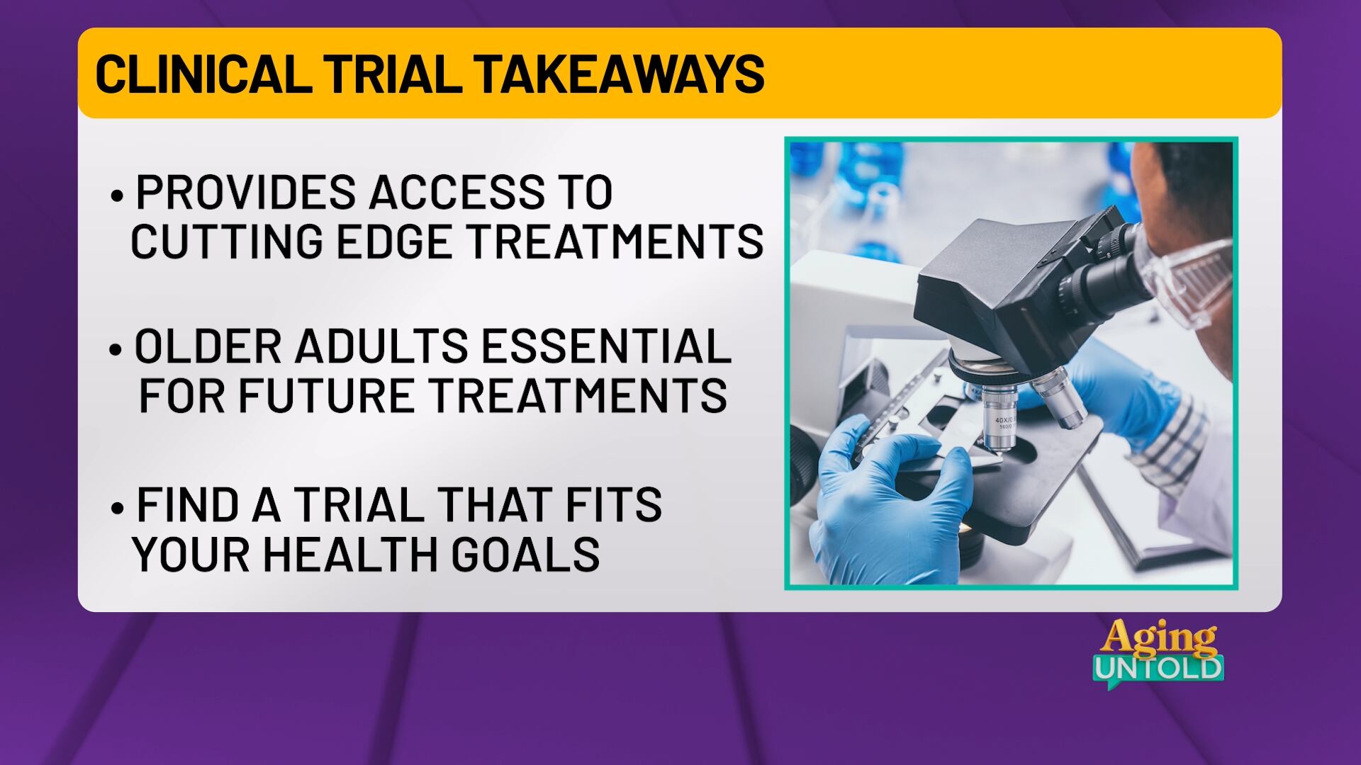 Dr. Rhea Rogers said clinical trials provide access to cutting-edge treatments.