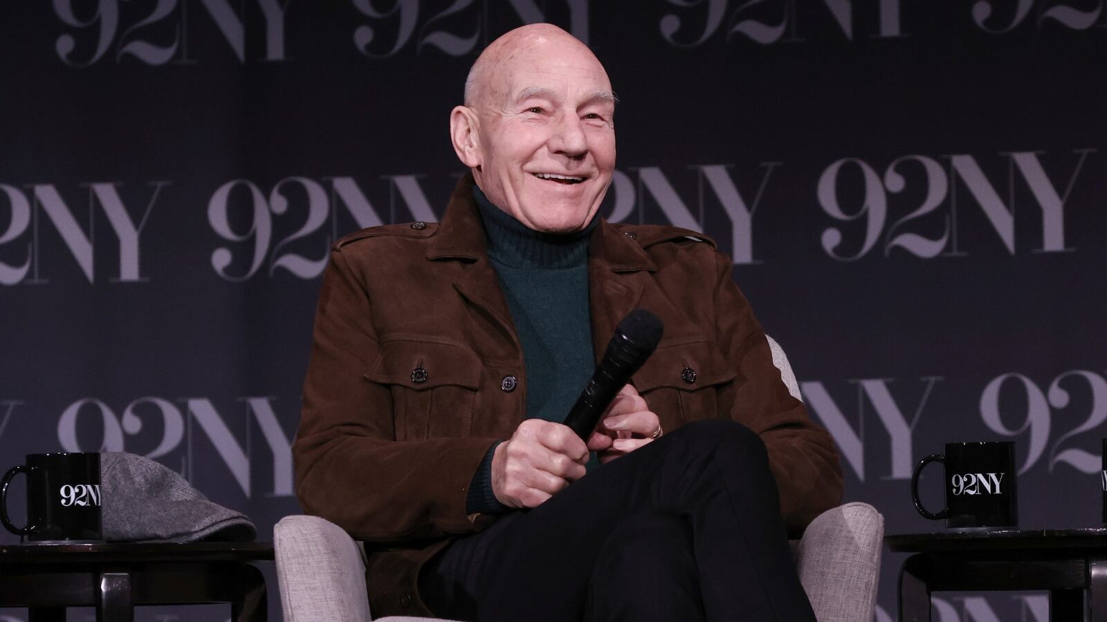 FILE -- Patrick Stewart speaks on stage after a screening of