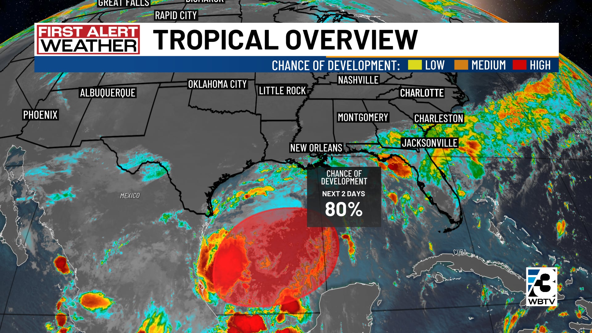 Tropical moisture to bring rain to Carolinas this weekend