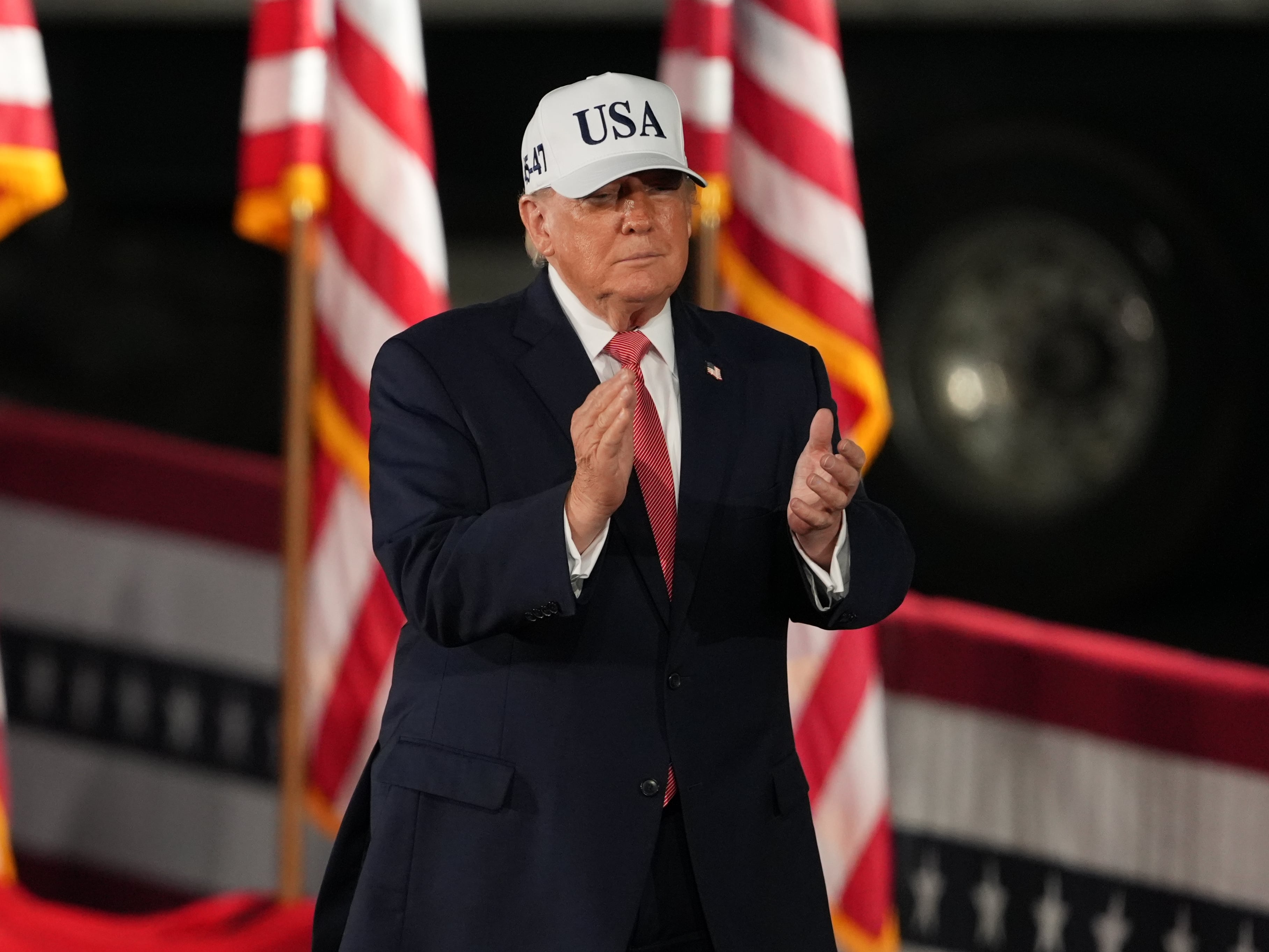 Multiple protestors kicked out of campaign rally during Trump’s speech in North Carolina