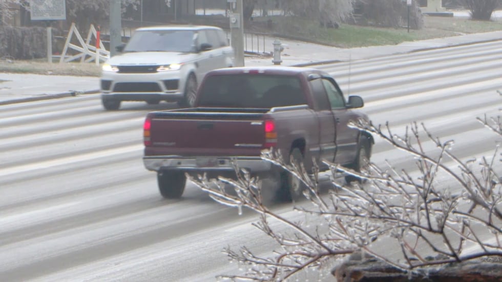 FILE PHOTO -- Icy, snowy roads made for dangerous driving conditions in the Carolinas on...