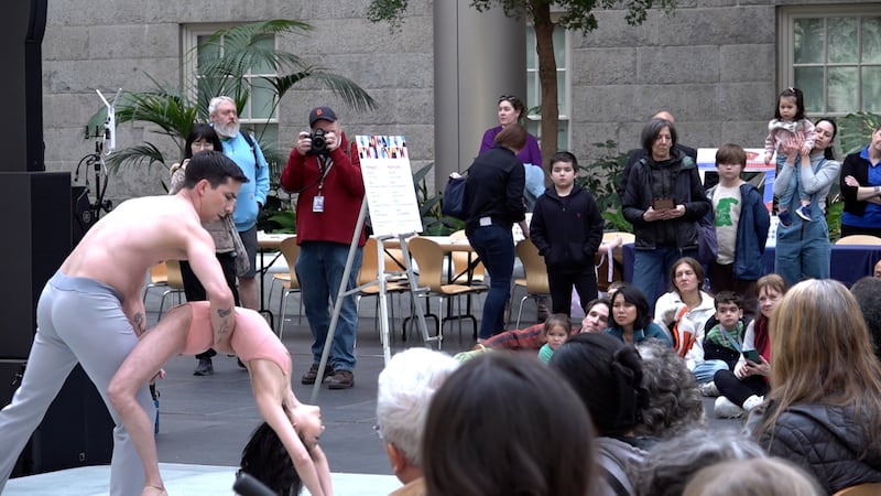 Performers from the Washington Ballet dancing at the National Portrait Gallery's 250th...