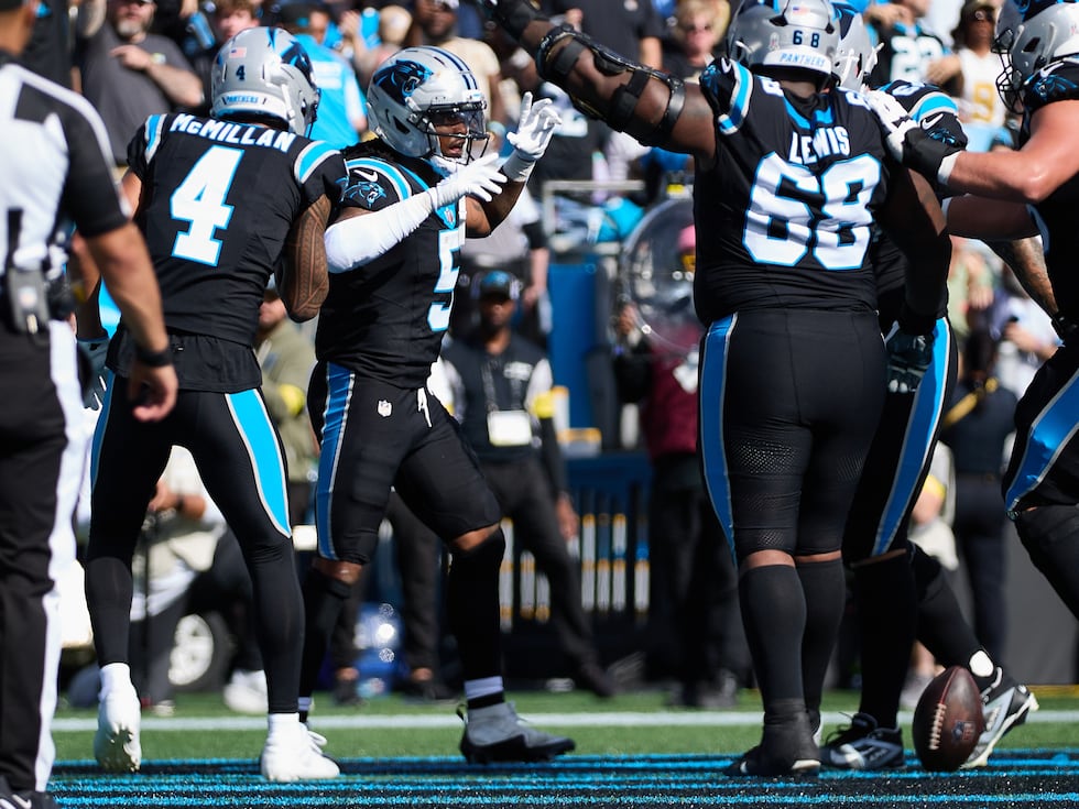 The Panthers will wear all black -- except for their silver helmets -- against the Rams.