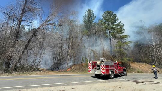 Pickens County Emergency Management announced crews are responding to two large brush fires...