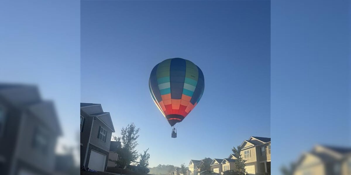 Hot air balloon makes unexpected landing in South Carolina neighborhood