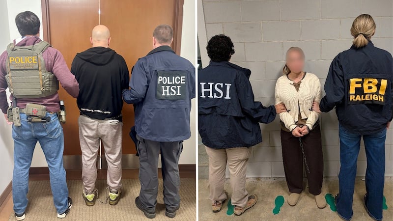 The U.S. Department of Justice posted these pictures on social media after announcing that 18...