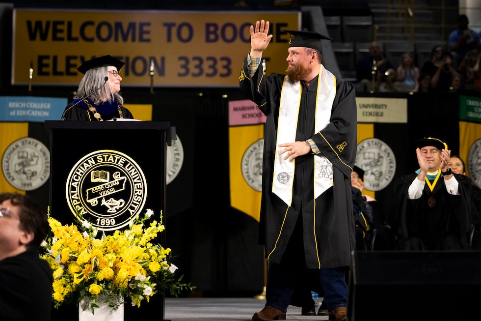 Country music star Luke Combs was given an honorary degree of music by App State on May 7.