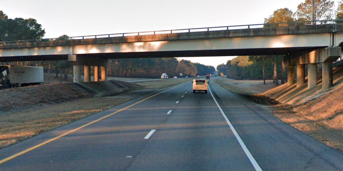 Woman dies after crashing into interstate bridge in eastern North Carolina