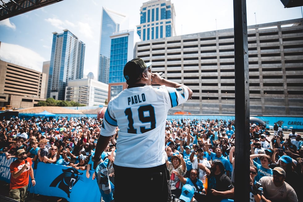 Petey Pablo's "Raise Up" is played often at Panthers games and could soon be the official...