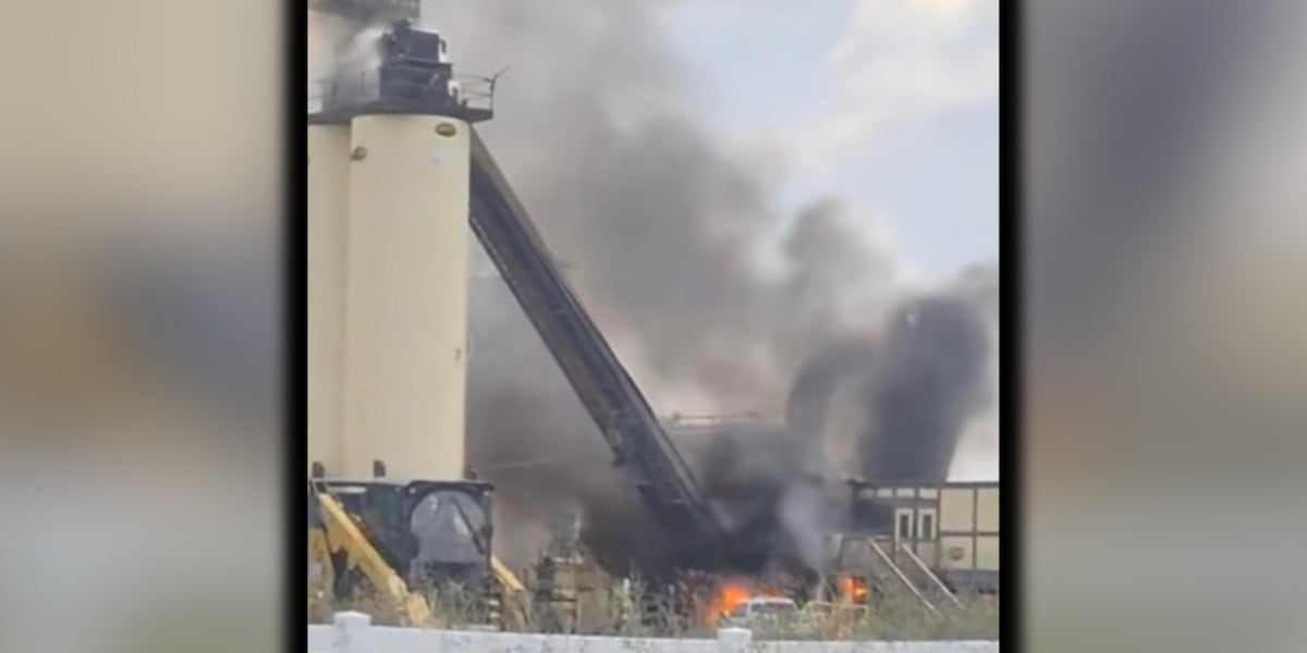 Person airlifted after explosion at South Carolina asphalt plant