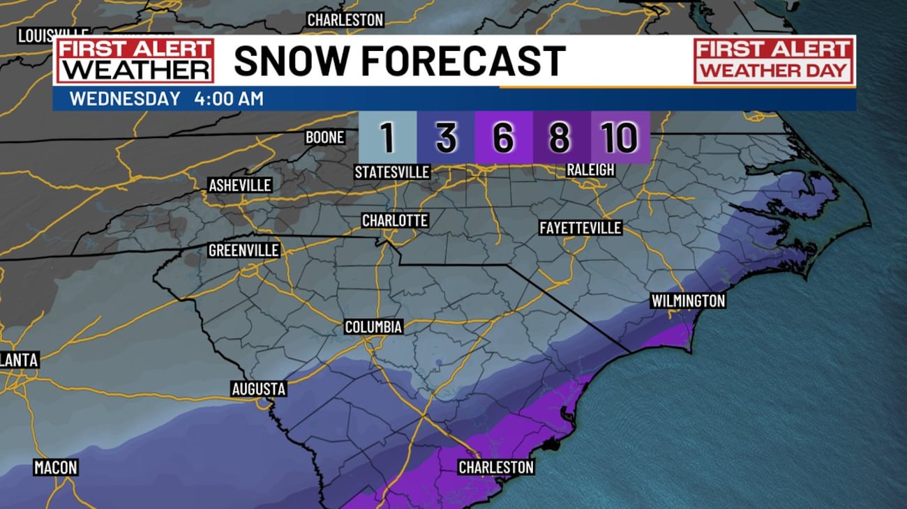 Snow Possible Across The Carolinas This Week Here s How Much Charlotte snow-possible-across-the-carolinas-this-week-here-s-how-much-charlotte