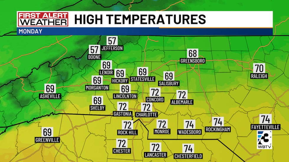 Las altas temperaturas del lunes