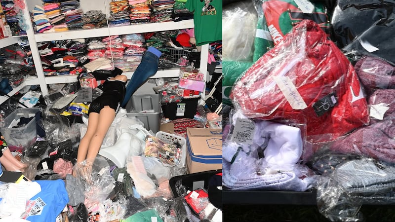 Merchandise seized from Gaston County home