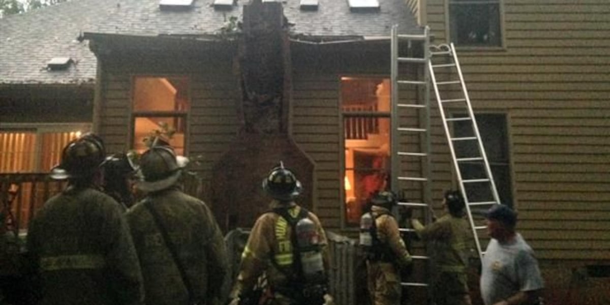 Chimney Explosion Firefighters: Man injured when lightning strike caused chimney to explode