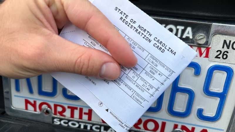 North Carolina registration card