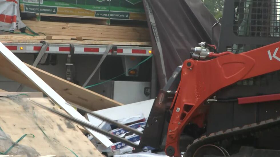 A tractor-trailer crashed into a Comfort Inn in Shelby on Thursday, May 29.
