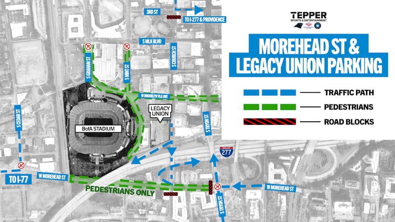 Morehead Street & Legacy Union Parking