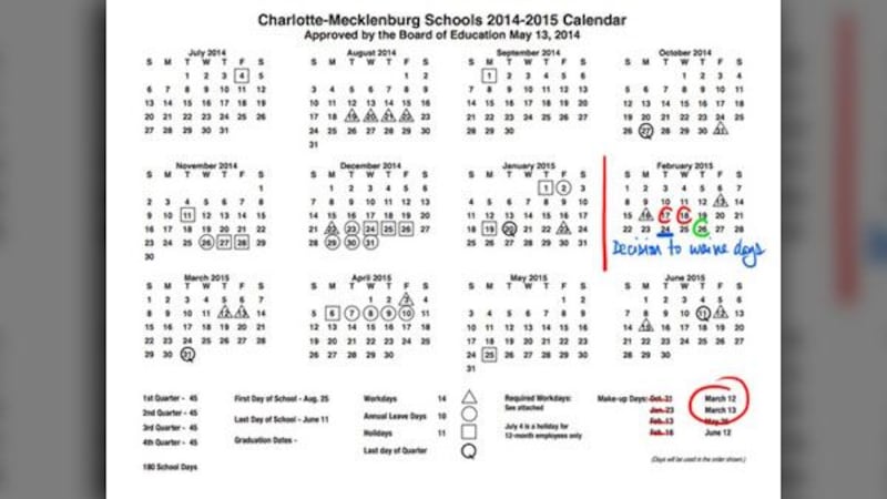 CMS: Winter weather make-up days approaching