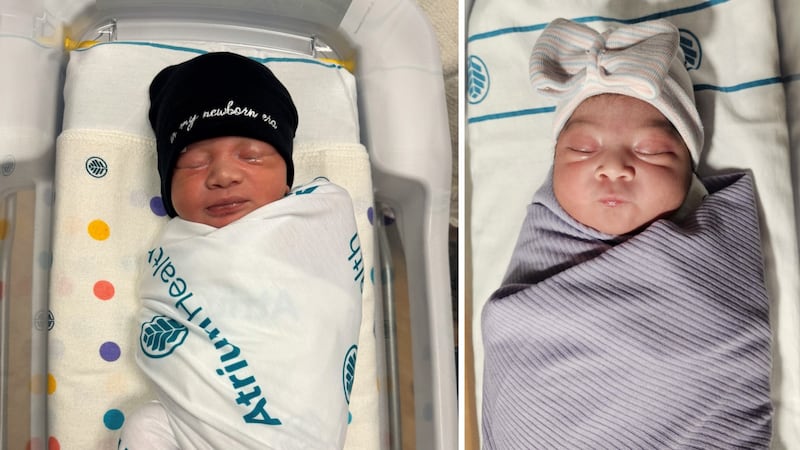 Eliana, Johnnie and Lorena were all born on New Year's Day at Atrium Health hospitals.