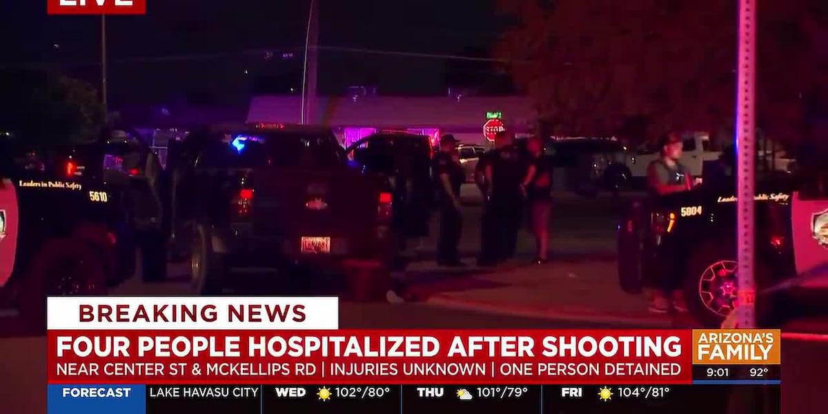 Coverage image for: 4 people shot in Mesa, 1 detained